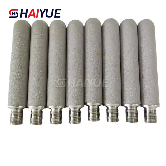 Titanium, stainless steel porous sintered filter element