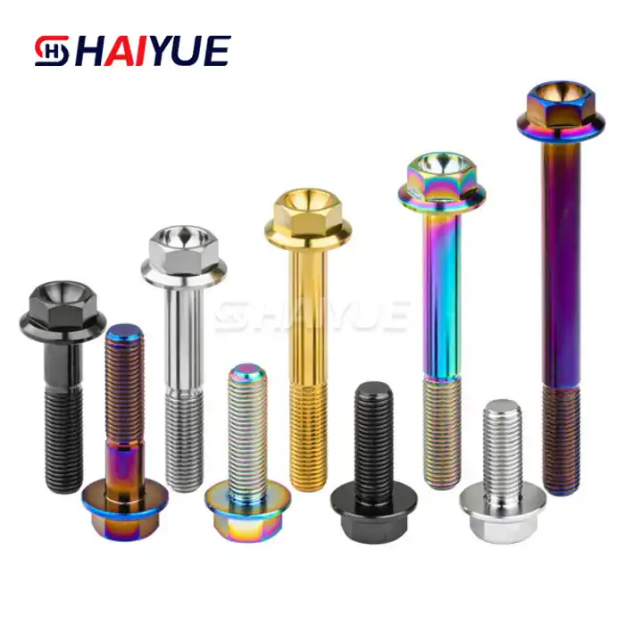 M12 Titanium Hex Flange Head Bolt For Motorcycle