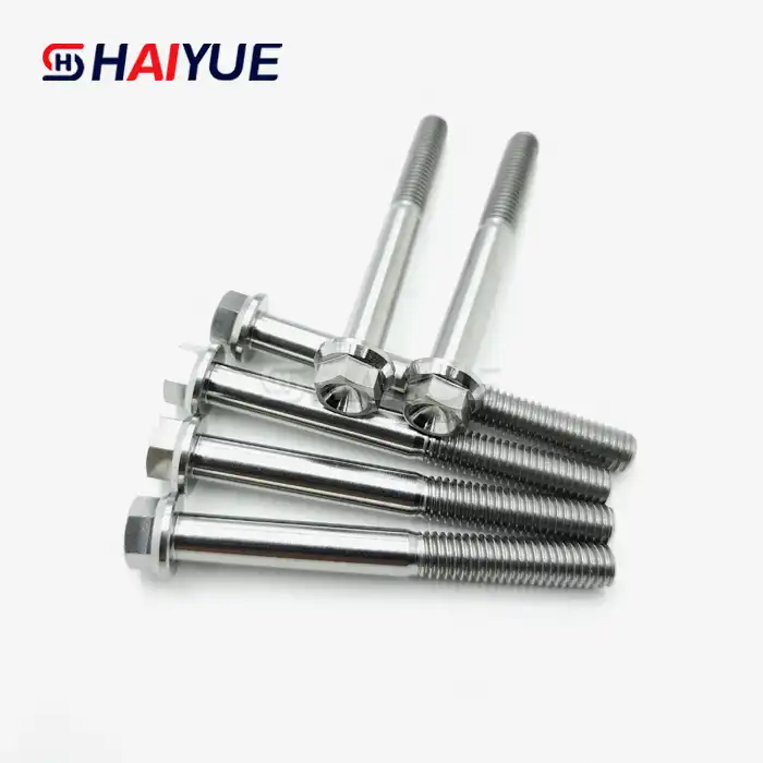 Titanium M8 M10 Hex Flange Long Bolt