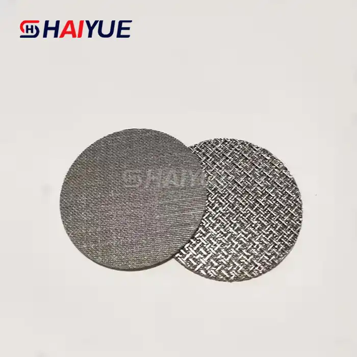 Multilayer stainless steel sintered mesh filter disc